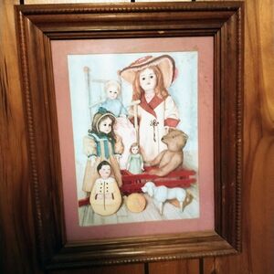 Vintage Framed Pat Young Dolls Print